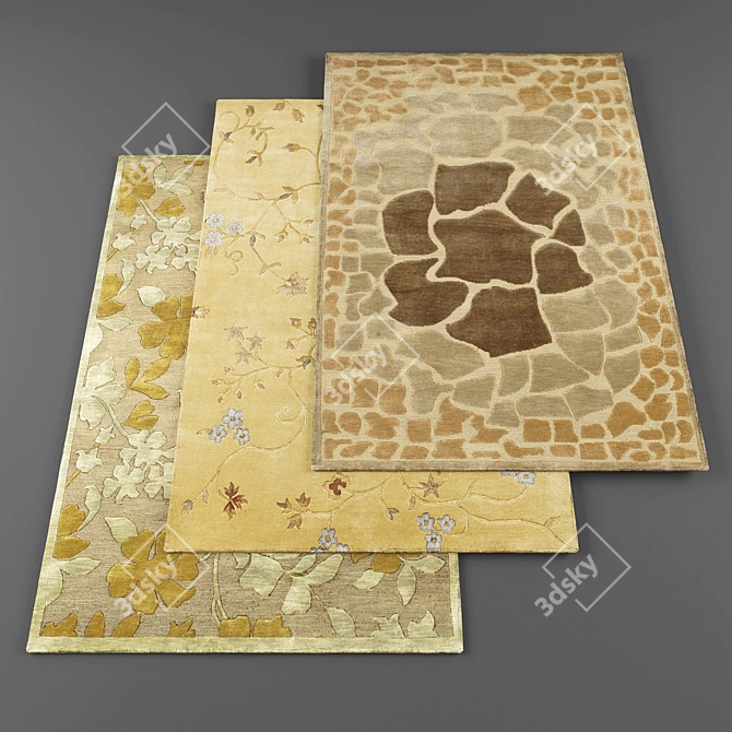 High-Resolution Rugs - Set of 4 3D model image 1