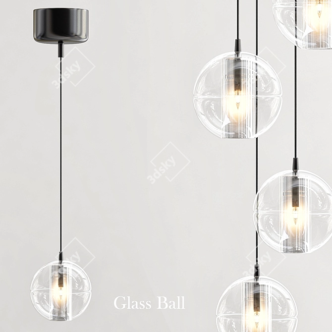 Elegant Bocci LED Lighting Fixture 3D model image 1