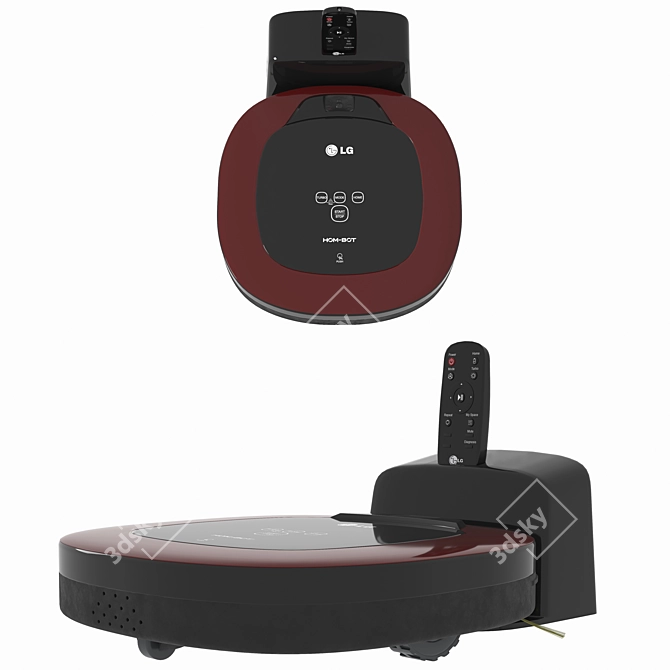 LG HOM-BOT Robot Vacuum: Powerful Cleaning Made Easy 3D model image 3