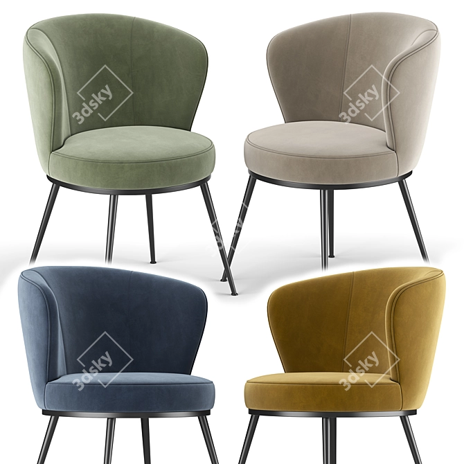 Elegant Richmond Chair 3D model image 2