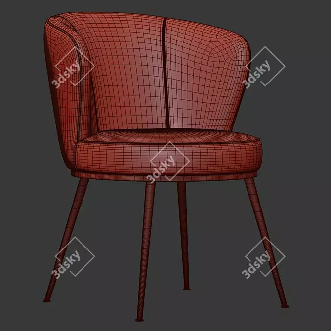 Elegant Richmond Chair 3D model image 5