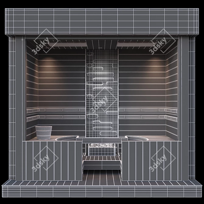 Compact Sauna: Easy Set-Up, High Quality 3D model image 5