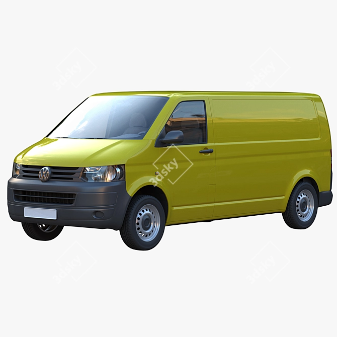 VW T5 LBW Cargo: Spacious and Practical 3D model image 1