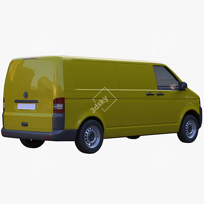 VW T5 LBW Cargo: Spacious and Practical 3D model image 2