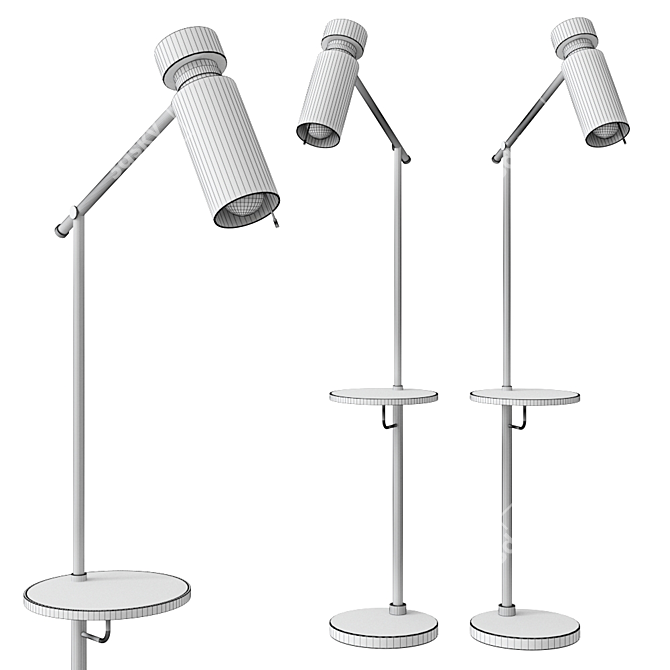 Modern Italian Sesto Senso Floor Lamp 3D model image 2