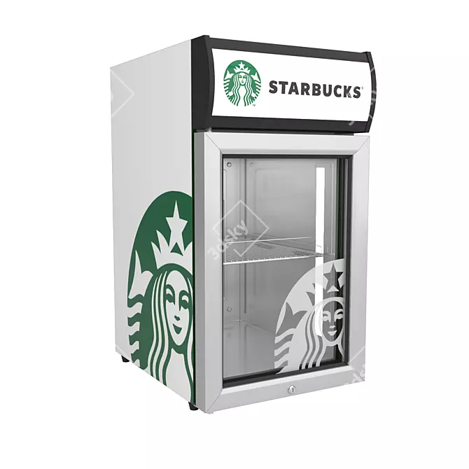 Starbucks Mini Fridge - Compact & Convenient 3D model image 2