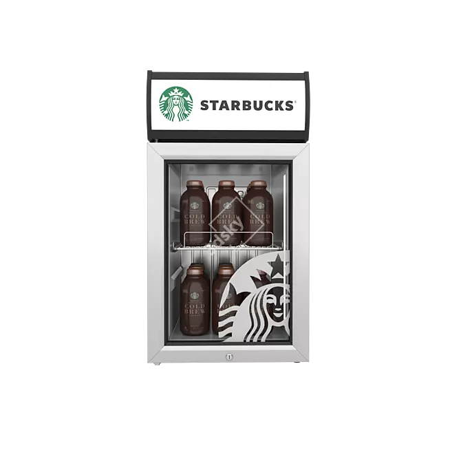 Starbucks Mini Fridge - Compact & Convenient 3D model image 3