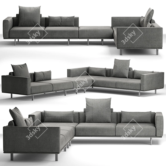 Modern and Versatile Sofa - Flou Binario 3D model image 1
