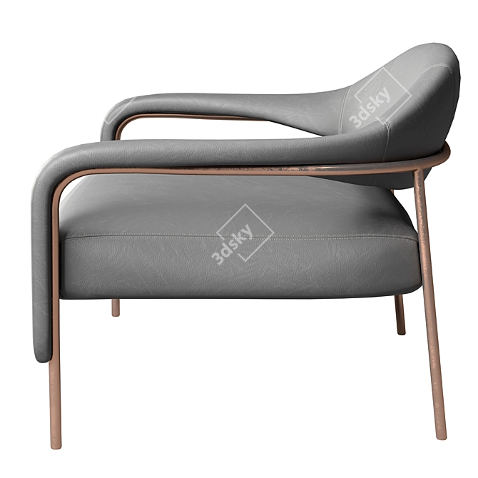 Sleek and Stylish Spider Armchair 3D model image 2