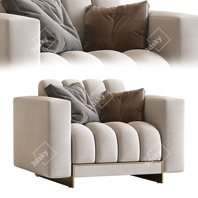 Harmony Armchair: Perfectly Balanced Comfort 3D model image 1