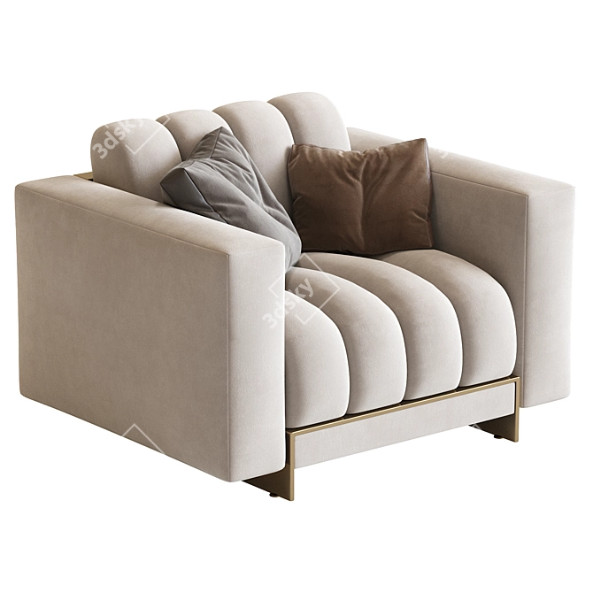 Harmony Armchair: Perfectly Balanced Comfort 3D model image 4