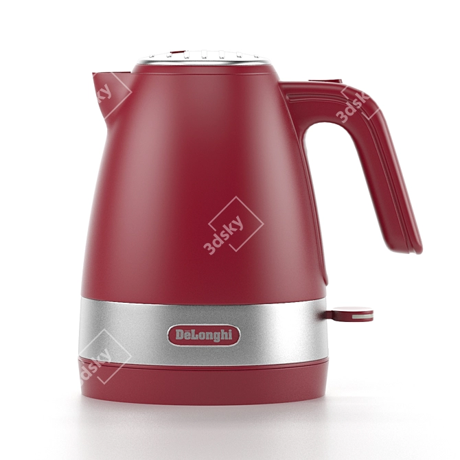 TurboRed Electric Kettle with Subdivision Ready Design 3D model image 1