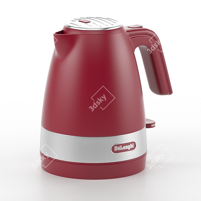 TurboRed Electric Kettle with Subdivision Ready Design 3D model image 3