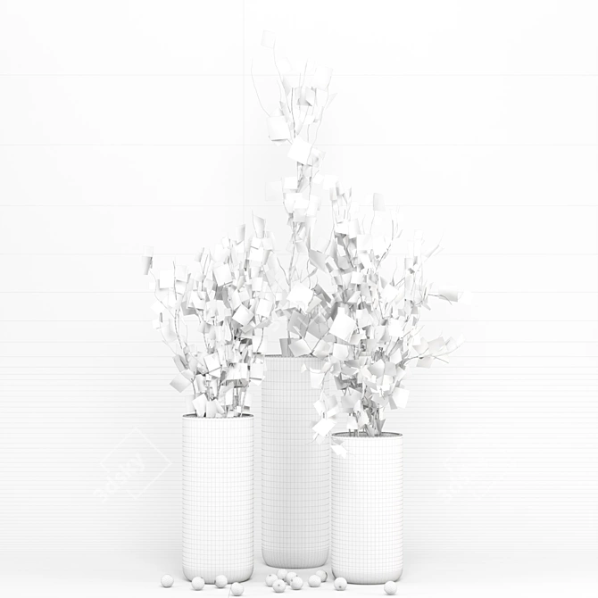 Eucalyptus Bouquet - Indoor Plant Set 3D model image 4