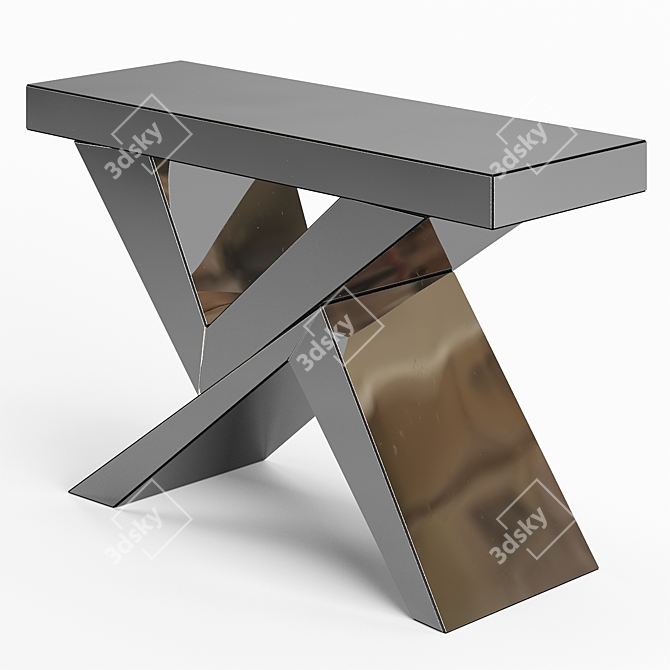 Modular Mirror Console Table 3D model image 1