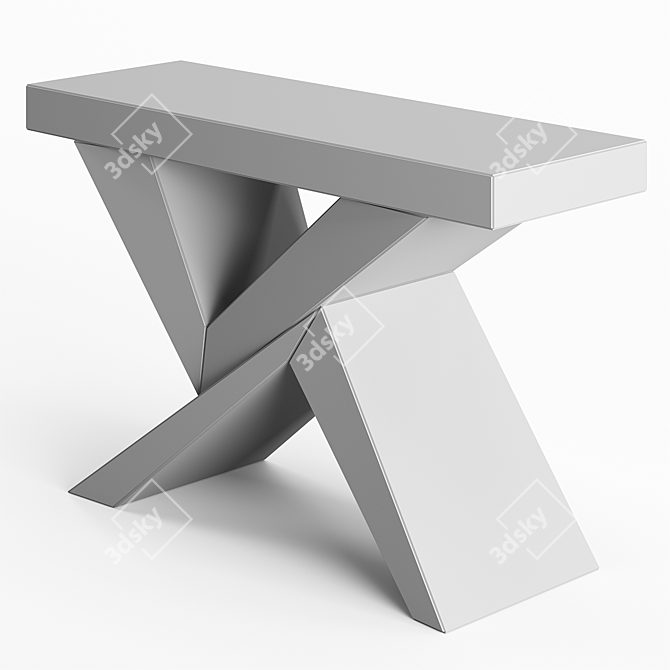 Modular Mirror Console Table 3D model image 2