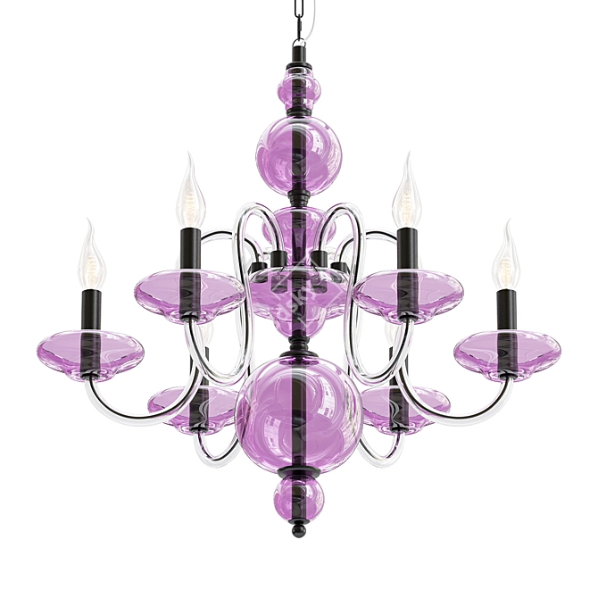 Elegant Ninfa Pendant Chandelier 3D model image 1