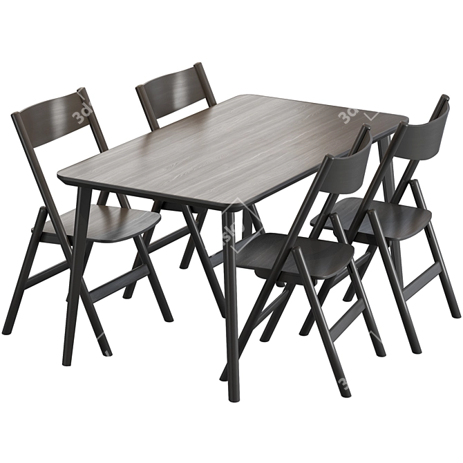 Effortless Elegance: Ikea Ravaror & Lisabo Combo 3D model image 1