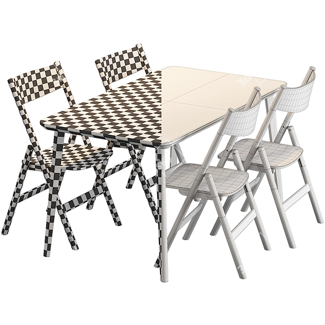 Effortless Elegance: Ikea Ravaror & Lisabo Combo 3D model image 4