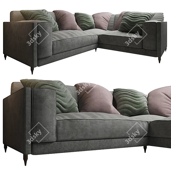 Svelte Silhouette Sectional 3D model image 1