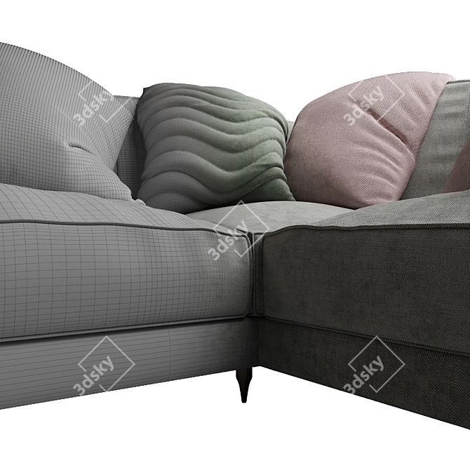 Svelte Silhouette Sectional 3D model image 2