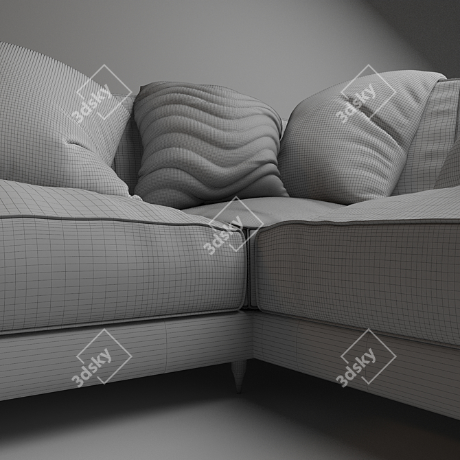 Svelte Silhouette Sectional 3D model image 3