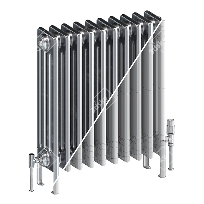 Zehnder Charleston Radiator Set 3D model image 2