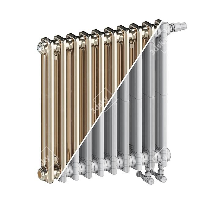 Zehnder Charleston Radiator Set 3D model image 4