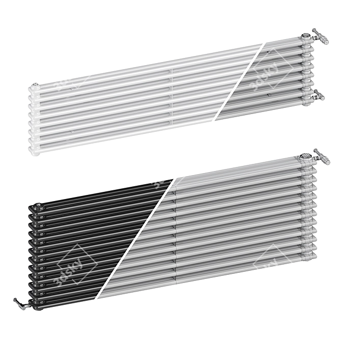 Zehnder Charleston Radiator Set 3D model image 6