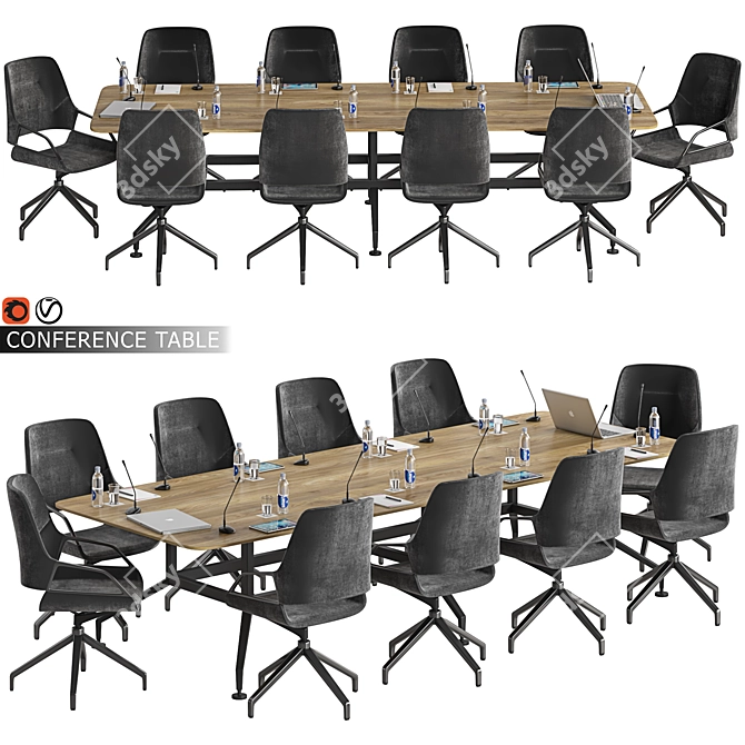 Modern Conference Table 2015 3D model image 1