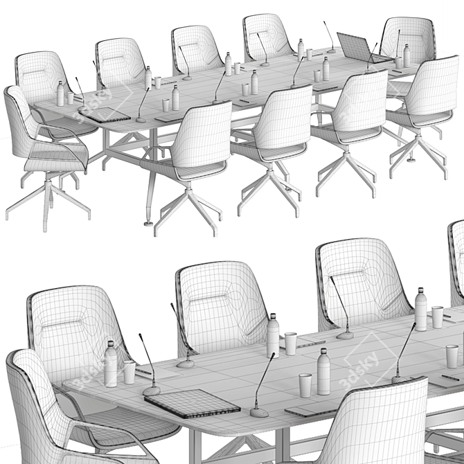 Modern Conference Table 2015 3D model image 5