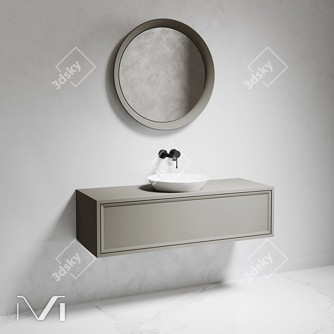 Modular Bathroom Console Set 3D model image 5