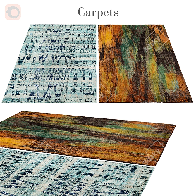 Premium Poly Rug: 3,888 Poles & 4,004 Vets 3D model image 1