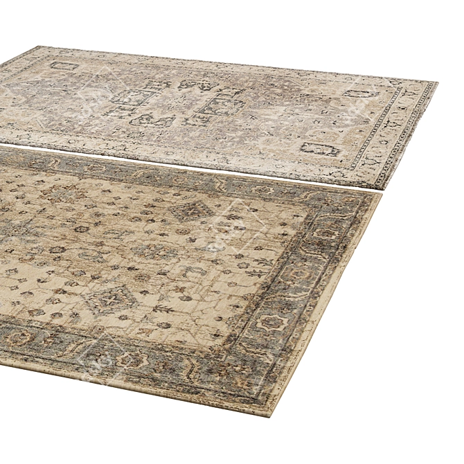 Polys: 3 888, Vets: 4 004 | Modern Rug 3D model image 2