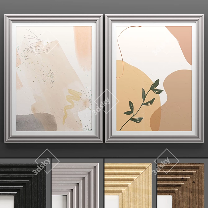 Modern Art Frame Collection 3D model image 1