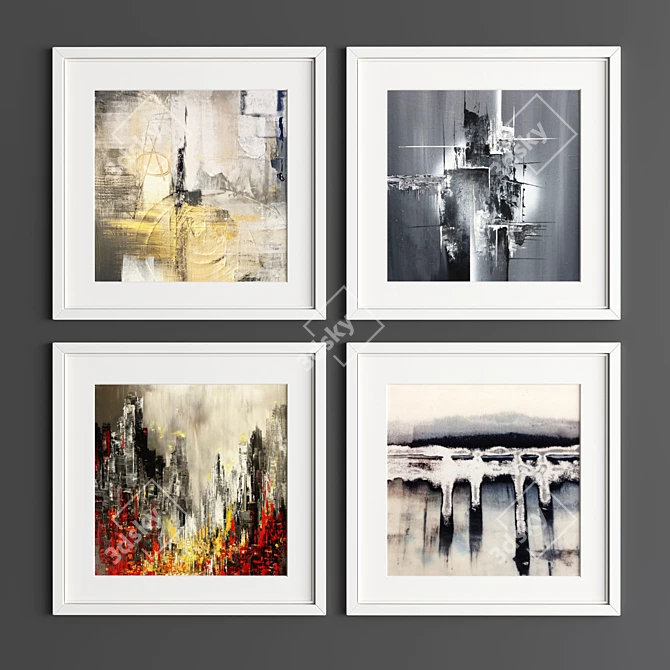 Elegant Art Frame Collection 3D model image 3