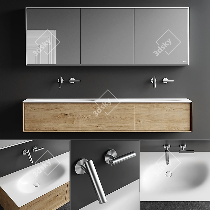 Elegant Falper Shape Evo Vanity 3D model image 1