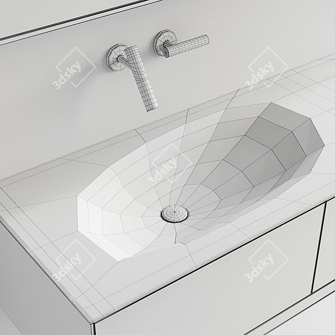 Elegant Falper Shape Evo Vanity 3D model image 5