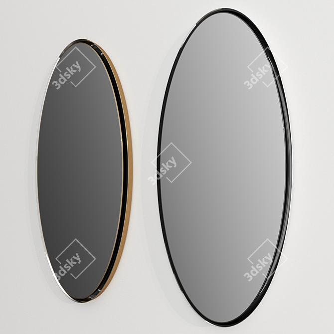 Sleek Murray Mirror - 2013 Minotti 3D model image 1