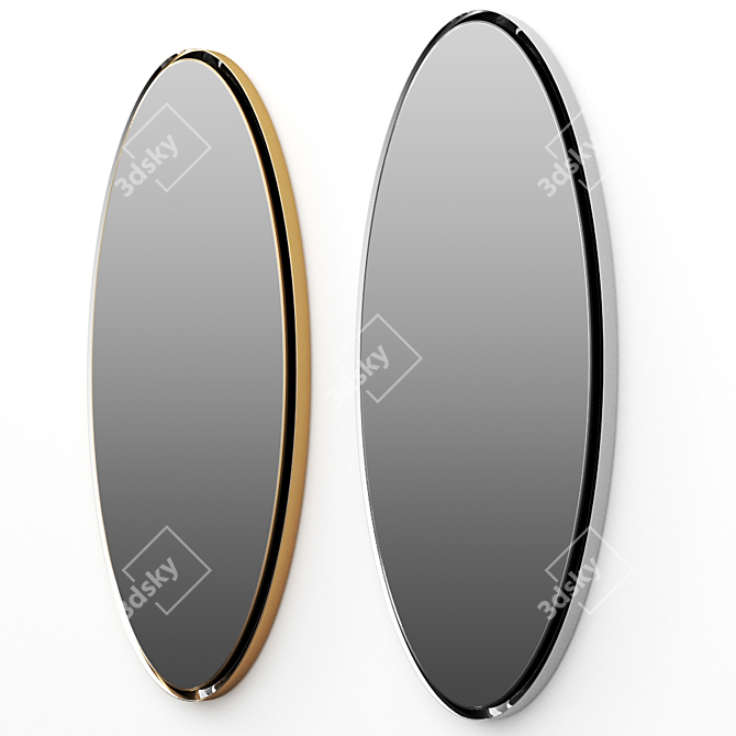 Sleek Murray Mirror - 2013 Minotti 3D model image 3