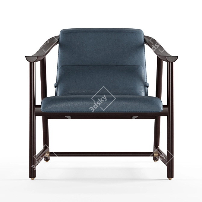 Elegant Mandarin Lounge Chair 3D model image 7