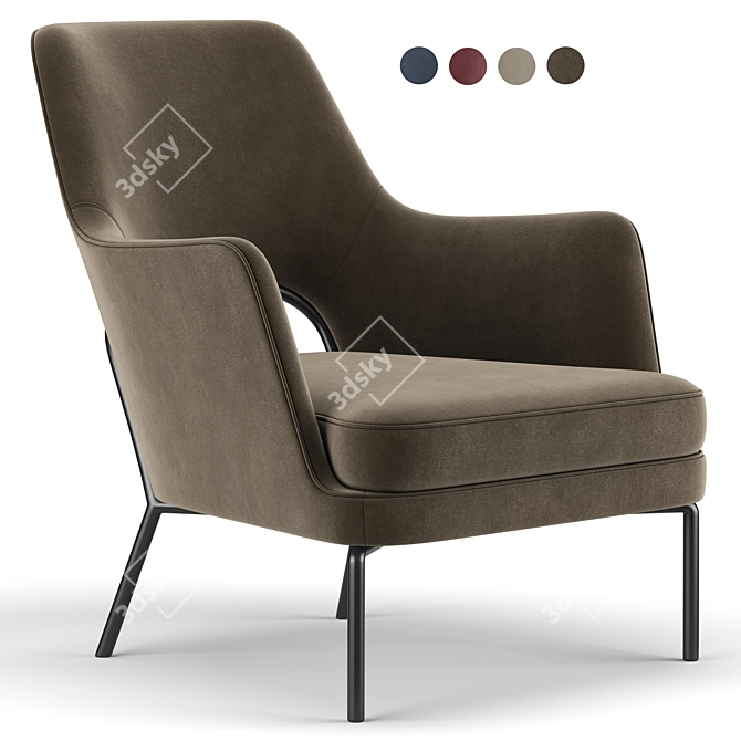Elegant and Comfortable Joyce Armchair 3D model image 1