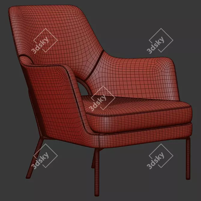 Elegant and Comfortable Joyce Armchair 3D model image 5