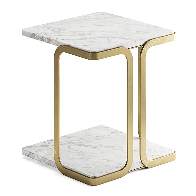 Modern Minimalist T1 Harry Side Table 3D model image 2
