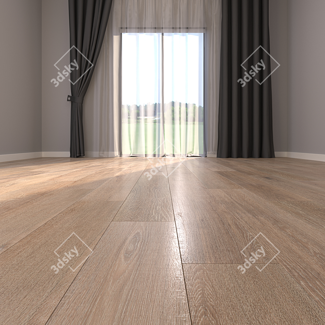 Whistler Taupe Parquet: Multi-Texture, 20x120 cm 3D model image 2