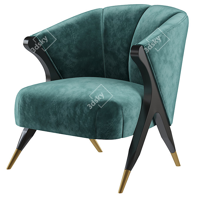 Sophisticated Eichholtz PAVONE Chair 3D model image 2