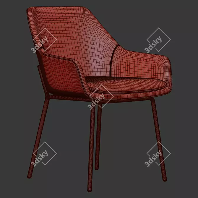 Stylish and Comfy Haley Chair 3D model image 5