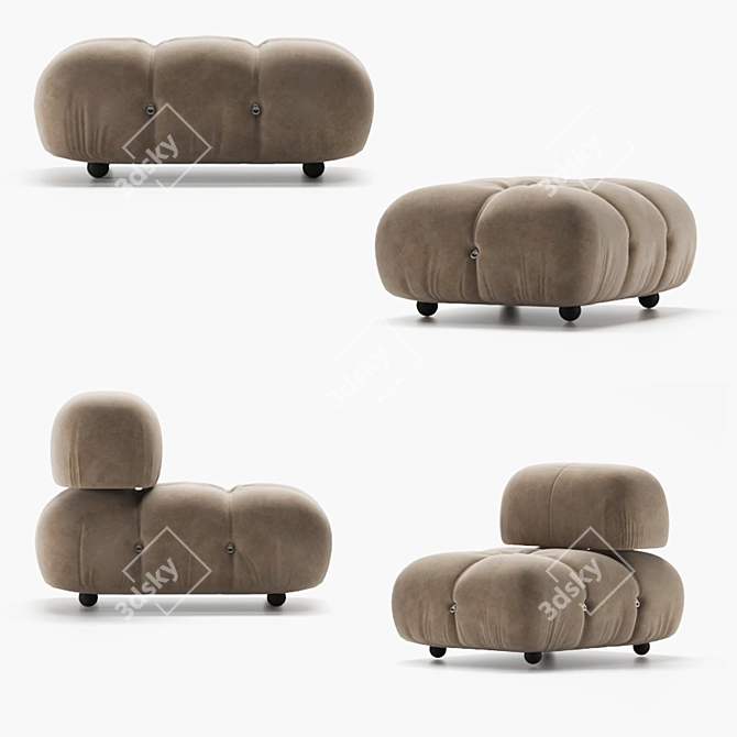 Versatile Comfort: B&B Camaleonda Sofa 3D model image 4