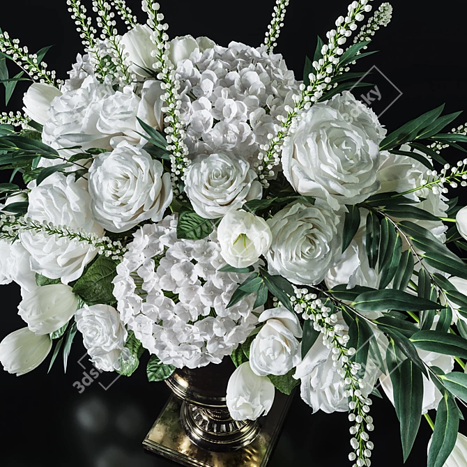 Elegant Floral Arrangement: Grand Bouquet 3D model image 3