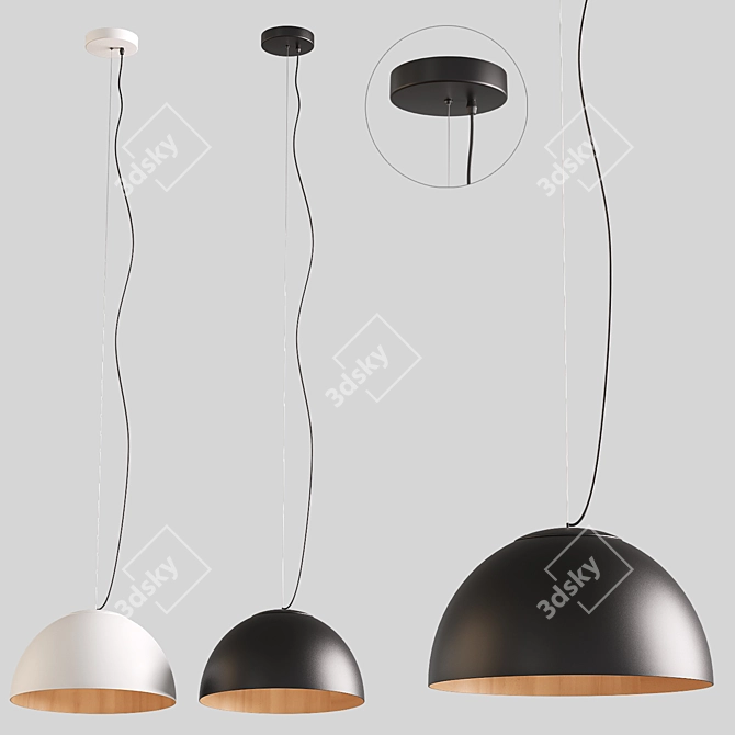 Sleek Pendant Light: Modern Design 3D model image 1